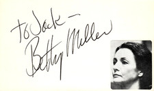 Betty Miller Signed Auto 3x5 Index Card Perry Mason