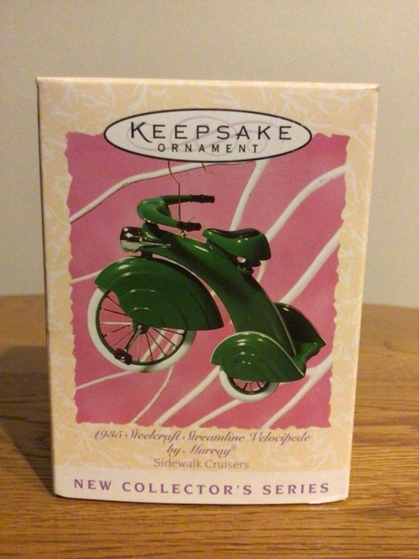 Hallmark Murray 1935 Steelcraft Streamline Velocipede Sidewalk Cruisers Ornament