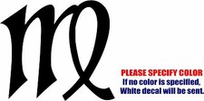 Virgo Horoscope Astrology Graphic Die Cut decal sticker Car Truck Boat Window 6"