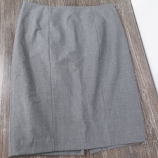 ANN TAYLOR GREY POLYESTER RAYON PENCIL SKIRT WOMENS SIZE 4