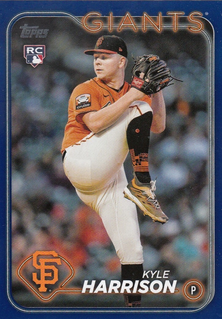 KYLE HARRISON TOPPS ROOKIE ROYAL BLUE PARALLEL RC GIANTS #667 2024 24 S2