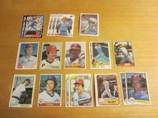 Greg Gross Lot of 18 Trading Cards MLB Baseball Philadelphia Phillies, Cubs