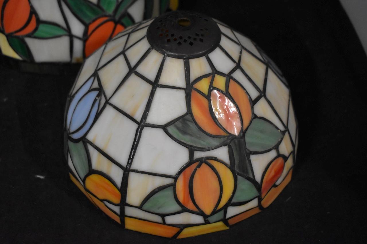 Tiffany Style Glass Lampshades x2 eBay