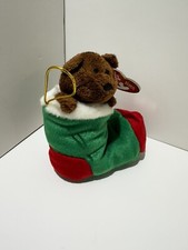 Ty Beanie Babies STOCKING THE BEAR IN CHRISTMAS 6 Stuffed Animal New