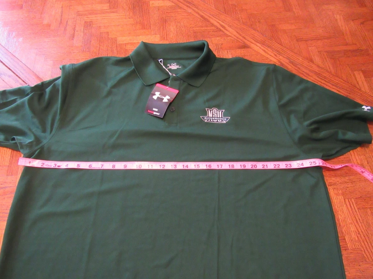 Hunter green under armour polo top