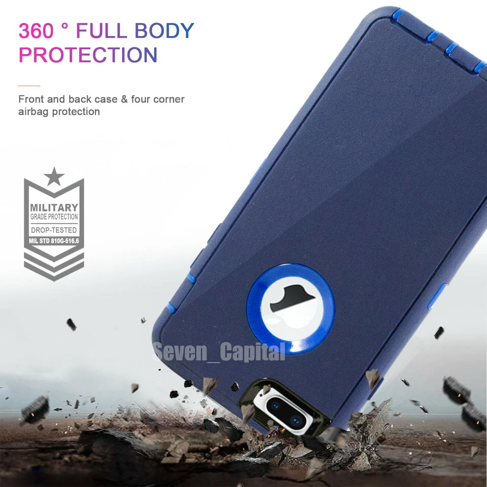 Para iPhone 6 7 8 Plus SE 2 3 Funda protectora a prueba de golpes + Protector de pantalla Foto 4 de 4