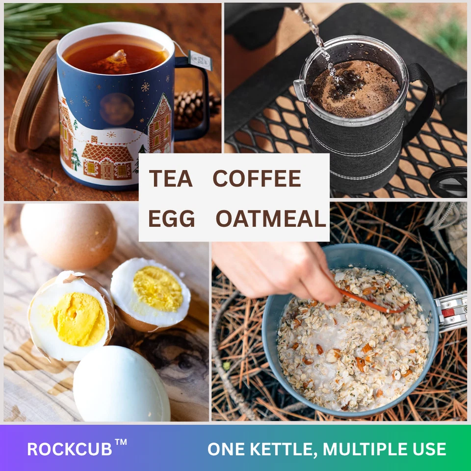 便携式太阳能水壶野营远足太阳能保温瓶 33.8 液量盎司 — 第 3/4 张图片