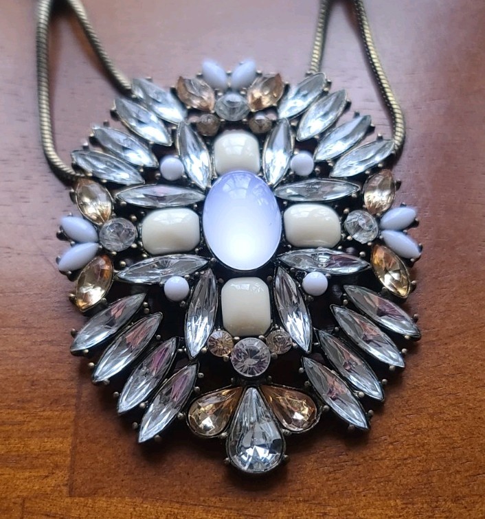 Sugarfix Rhinestone Necklace Statement Piece Larg… - image 3