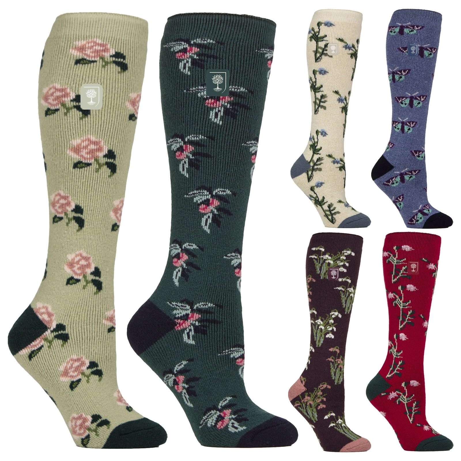 Ladies Knee High Wellington Boot Socks by Heat Holders Lite Long Socks
