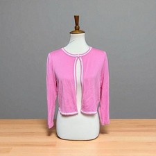 Talbots Pink Open-Front Cardigan Size S