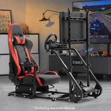 Marada Racing Simulator Cockpit With Monitor Stand Or Seat Fit Logitech G923 G29