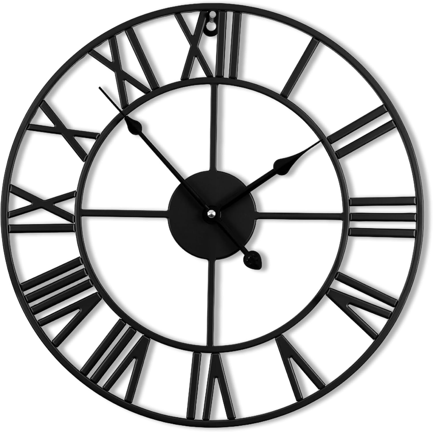 30 Inch Extra Large Giant Wall Clock,Oversized Round Silent Vintage Industria