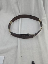 Vintage Leather Belt Western Made NOS Brown Tan Laced Size 32