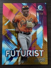 2021 Bowman Chrome Marco Luciano Futurist Gold Mojo Refractor MegaBox serial /50