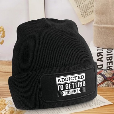 Addicted To Getting Stronger Beanie Gewichtheben Fitness Geburtstagsgeschenk für Ihn