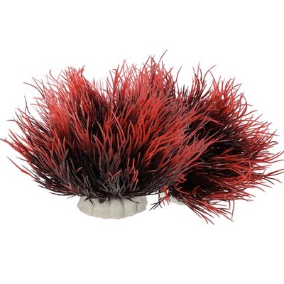 FdcLixuvol 2 Pcs Aquarium Plants Fish Tank 15 x 15 x 9 cm, Black Red