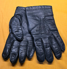 Townes Men's Black Leather Cashmere Lined Wrist Gloves, Size XL
