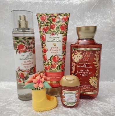 Bath & Body Works VERA BRADLEY PEACH BLOSSOM & NECTAR Body Care + PocketBac!