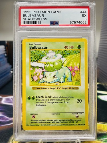 Bulbasaur (Shadowless) graded PSA 5 for sale on eBay