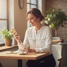 Chemisier Blouse Calvin Klein femme Large G Blanc fermeture et boutons dorés