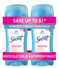 Secret Powder Fresh Deodorant Antiperspirant 2.6oz Twin Pack Women