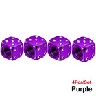 4PCS Aluminum Dice Tire Valve Stem Caps – Dustproof Car Truck Bike Wheel Cover