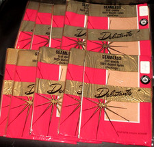 Vintage Nylon Stockings DEBUTANTE CINNA-GLO BEIGE 10.5 A-7 900 Never worn TEN