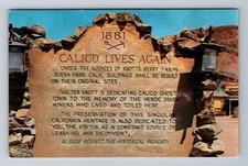 Barstow CA-California, Calico Ghost Town, Vintage Postcard