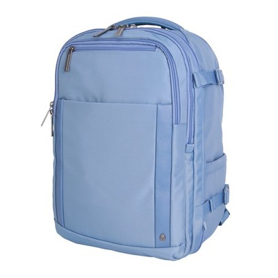 18-inch Nylon Travel Backpack W/ 15-inch Laptop Sleeve Blue Shadow