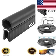 Automotive Door Weather Stripping 26Ft Car Door Rubber Edge Trim Seal Strip G...