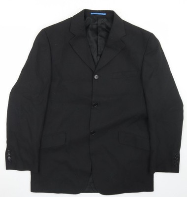 Willson Herren Sakko Blazer schwarz gestreift Polyester Größe 38