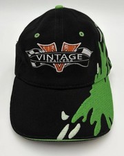 Vintage Trailers Embroidered Hat Black Green Cap America OSFM