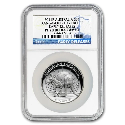 2011-P Australia 1 oz Silver Kangaroo PF-70 NGC (HR, ER)