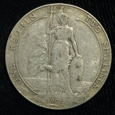 Florin 1902 - 1910 Edward VII Genuine SILVER Coins Choose Your Date (T37)