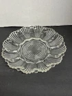 Vintage Anchor Hocking Heavy Clear Glass 10” Deviled Egg Plate Dish Tray