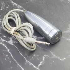 Vintage Silvertone Brushed Aluminum Bullet Style Microphone