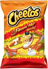 Cheetos Flamin Hot Crunchy American Crisps Snacks, 226.3g