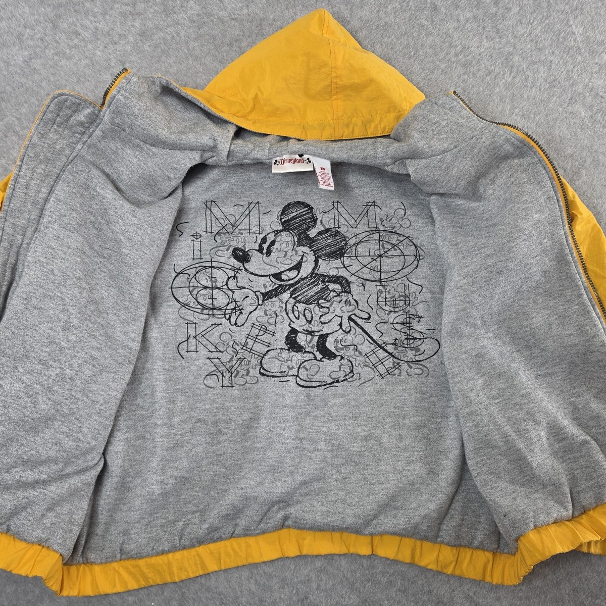 VTG Adult S Walt Disney World Mickey Mouse Hooded Full Zip Yellow  display picture 1