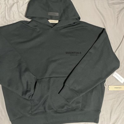 SS22 Essentials Hoodie (Black Velvety)