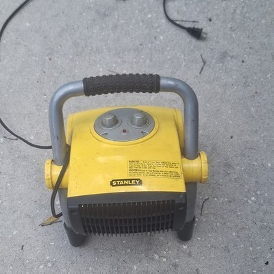 Stanley Ceramic Portable Forced Air Heater 675900 1500W 120V Dial 2-Heat Yellow
