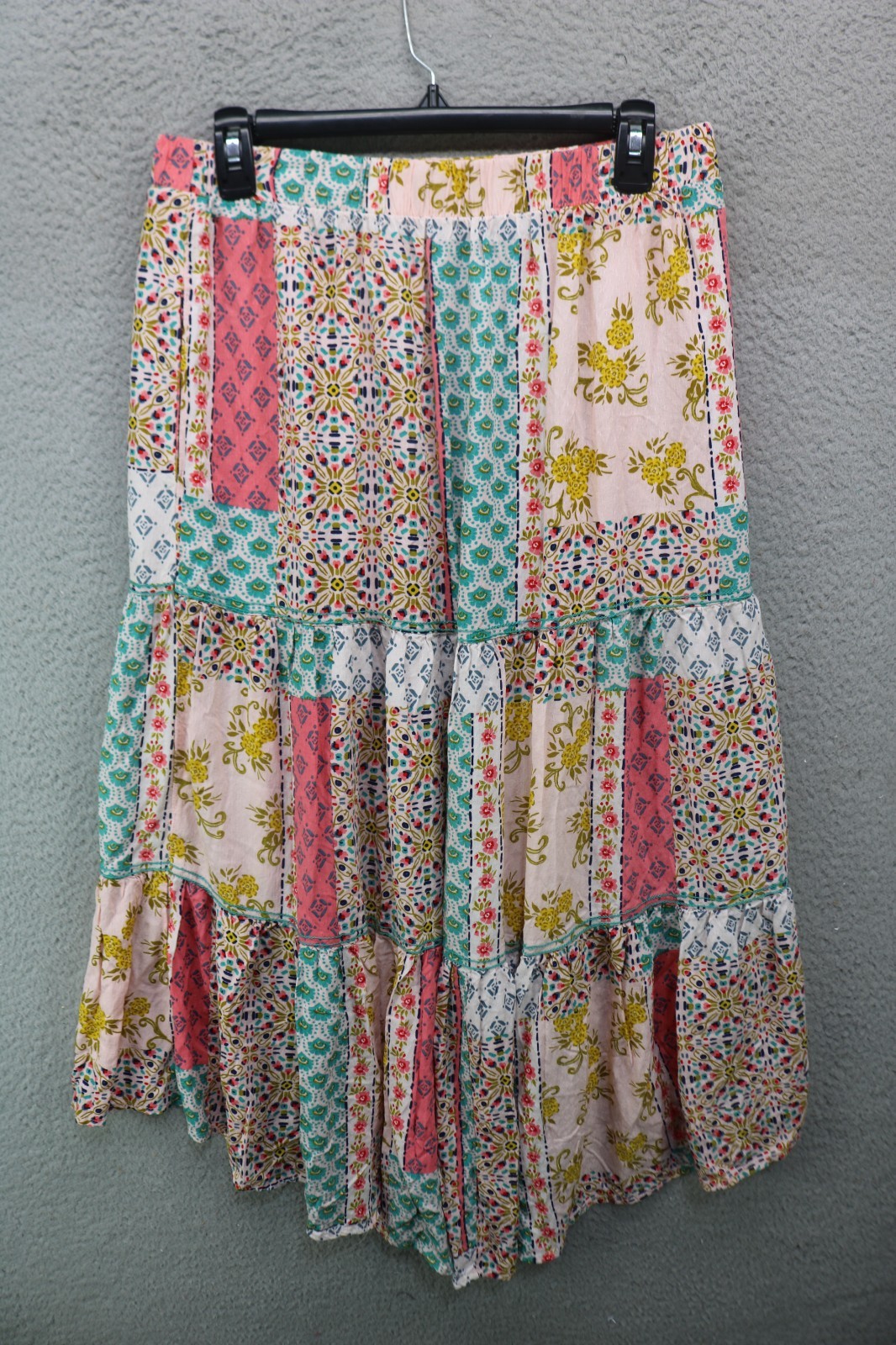Democracy Patchwork Midi Skirt-Size Large-BOHO-Co… - image 10
