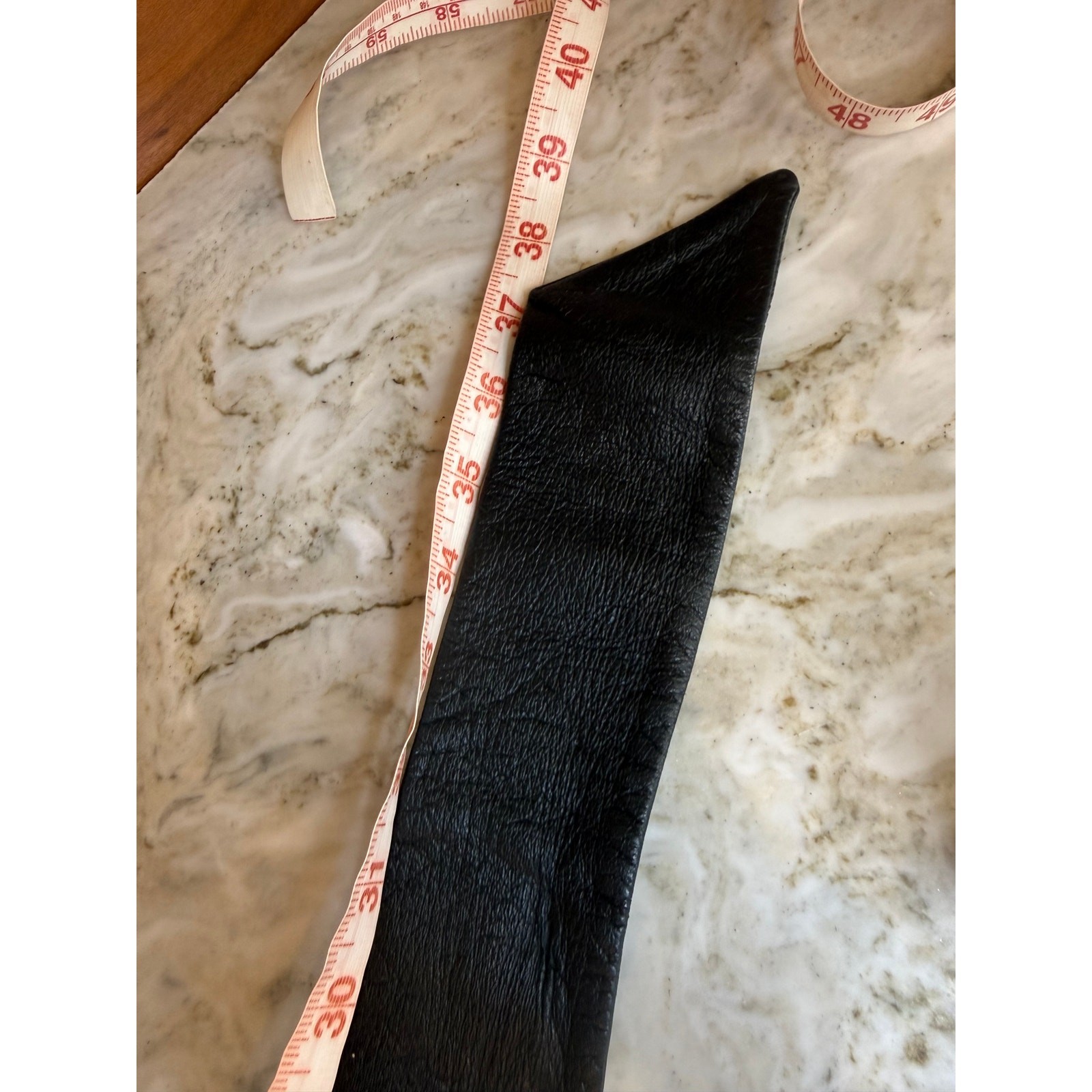 Vintage Wide Leather Cinch Belt Black - image 5