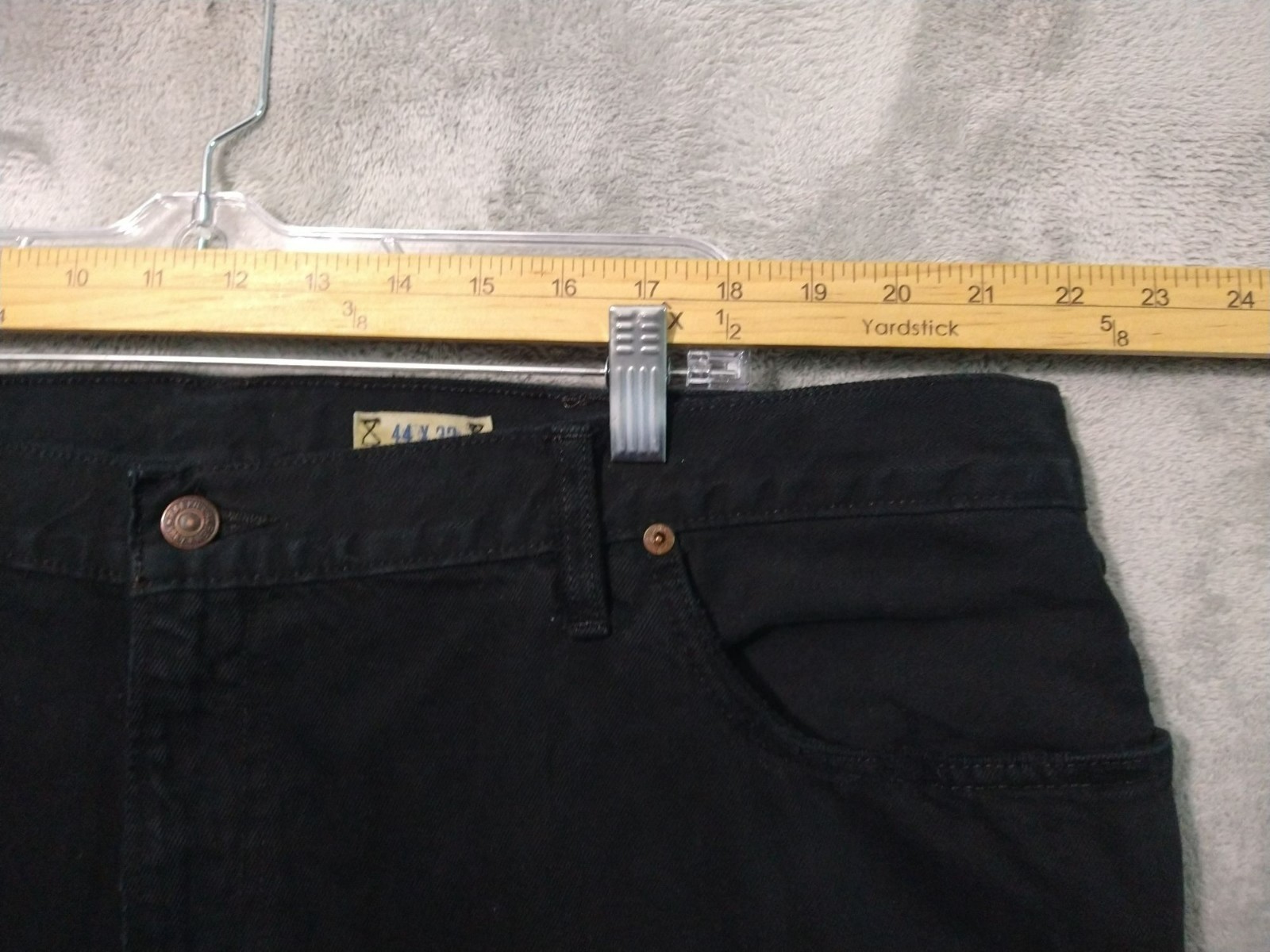 Polo Ralph Lauren Jeans Mens 44x32 Black Denim 867 Classic Fit Straight Leg thumbnail 3