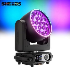 Upgrade 19x15W LED RGBW Zoom Moving Head Stage Light Beam Wash Event Disco Party