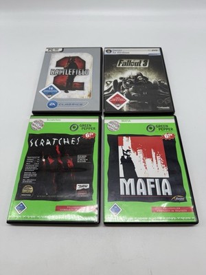 4 PC Spiele | Fallout 3, Mafia, Battlefield 2, Scratches | Sammlung | Konvolut