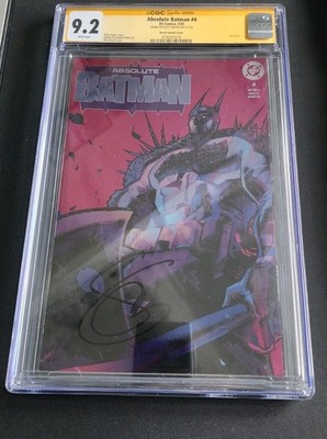 Absolute Batman #4 ROSE BESCH FOIL Varient 9.2 CGC Graded Signed SCOTT SNYDER