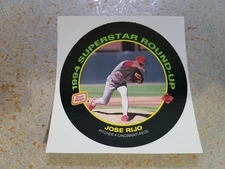 Jose Rijo Cincinnati Reds 1994 Oscar Meyer Superstar Round-Up Proof FRONT