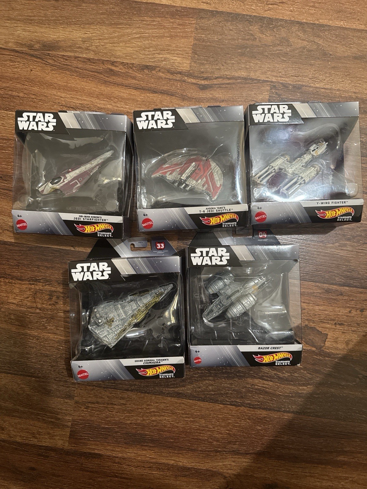 Hot Wheels Star Wars Starships Select Lot of 5 Ships Razor Crest Thrawn Obi-Wan