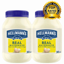 Hellman's Real Mayo Mayonnaise, Made With Cage Free Eggs, 30oz Pack of 2