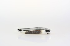 257 - 12cm - 2 Backen - Doppelplatine - Griffschale Hirschhorn - T12 Stahl Ho...